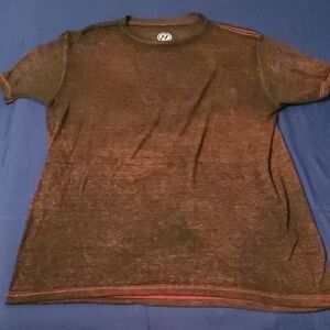 Black T-Shirt with Red Stitching